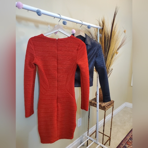 DYNAMITE Red Bodycon Mini Dress Sz. XS - Picture 3 of 5